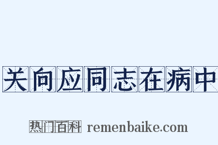 关向应同志在病中是什么意思的图片